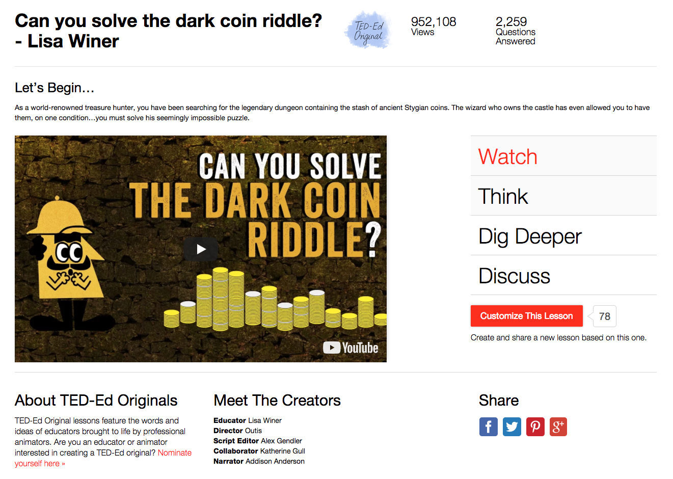 Can You Solve the Dark Coin Riddle? Instructional Video