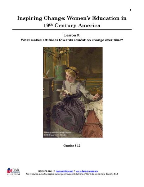 Lesson 3: What Makes Attitudes Towards Education Change over Time? Lesson Plan