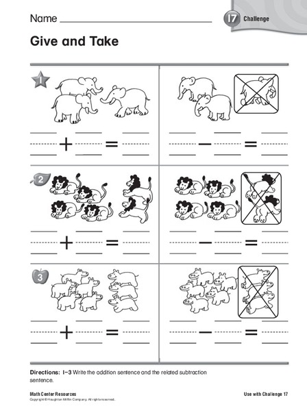 Give and Take Worksheet
