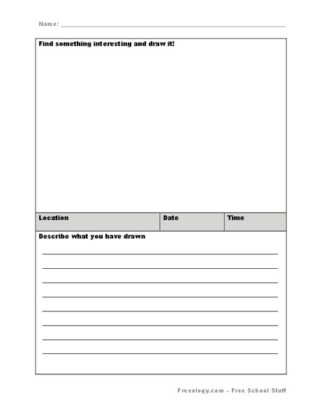 Nature Observations Journal Worksheet