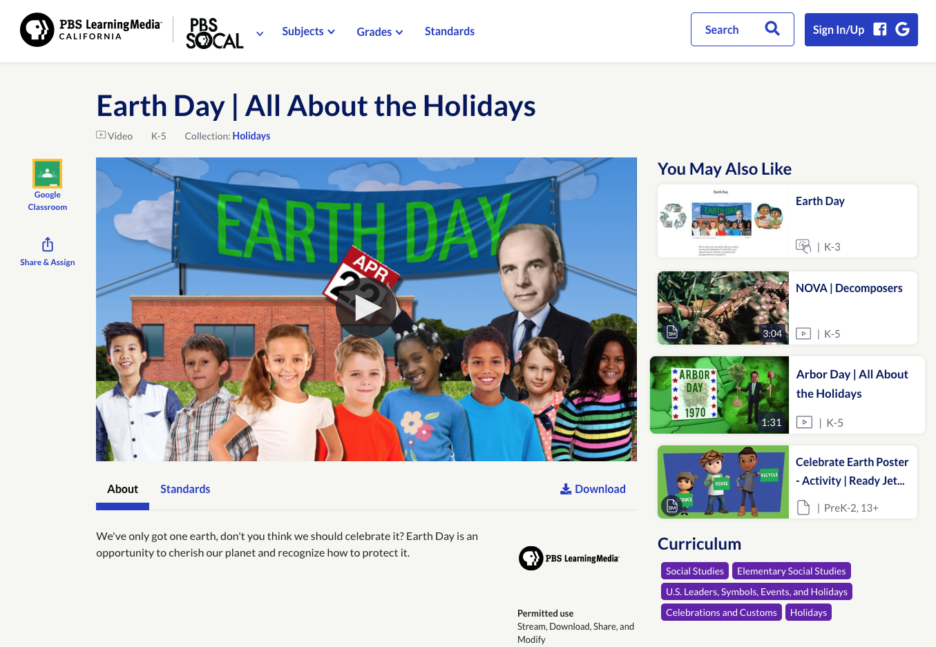 Earth Day | All About the Holidays Instructional Video