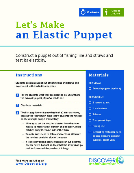 Let's Make an Elastic Puppet Activity