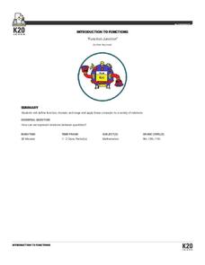 Function Junction Lesson Plan