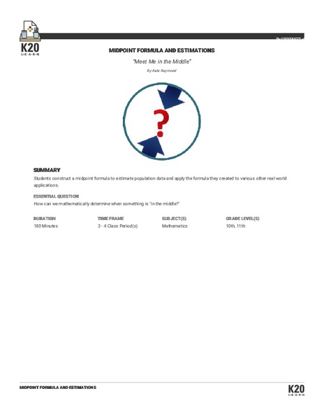 Meet Me in the Middle Lesson Plan