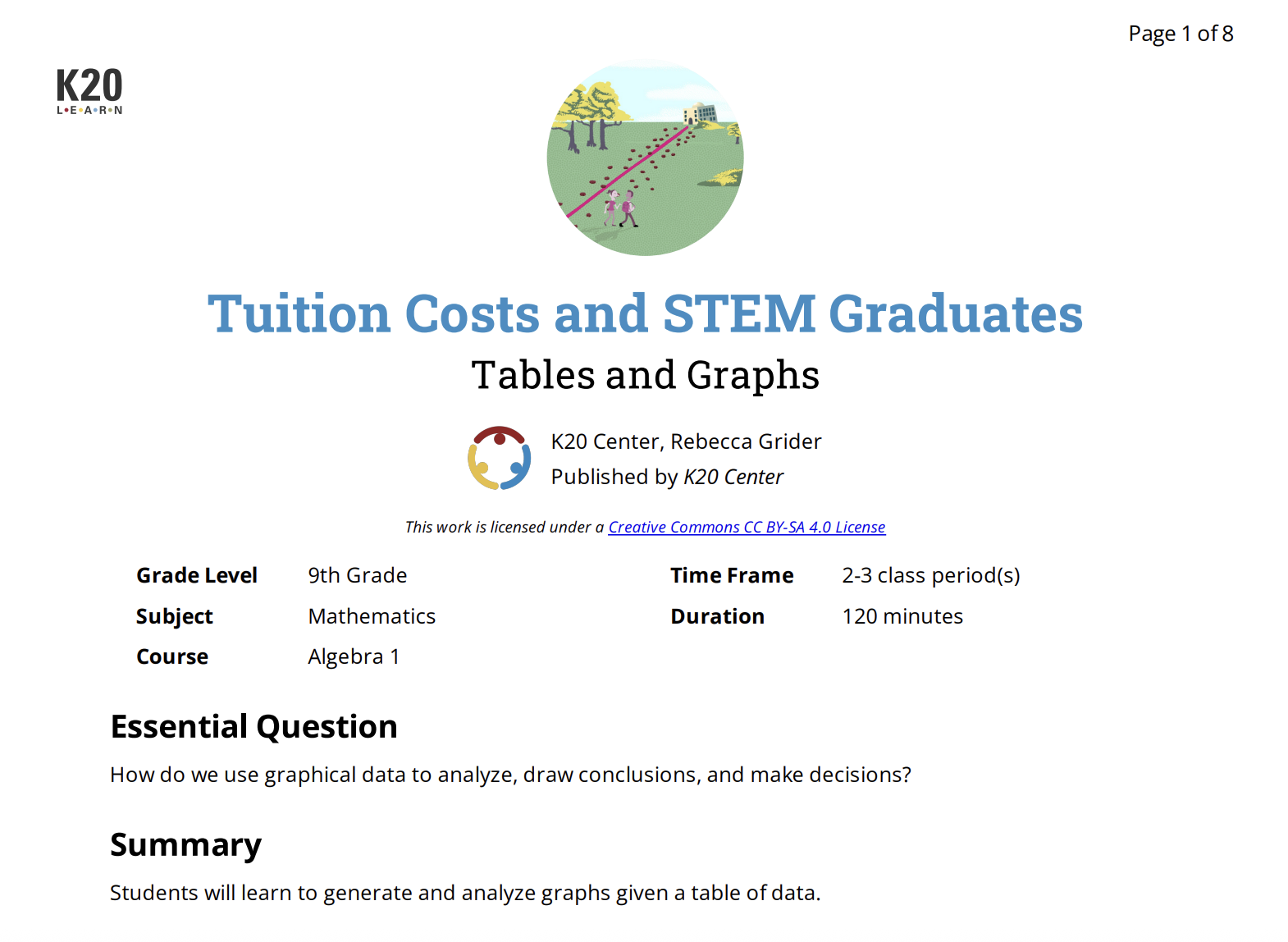 Tuition Costs and STEM Graduates Lesson Plan
