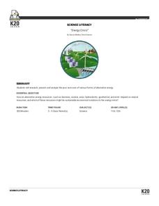 Energy Crisis Lesson Plan