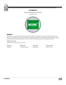 Awesometh Degree of a Function Lesson Plan