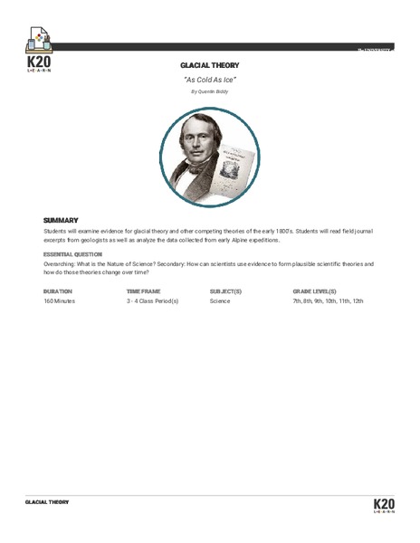 As Cold As Ice Lesson Plan