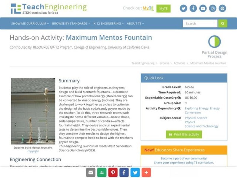 Maximum Mentos Fountain Activity