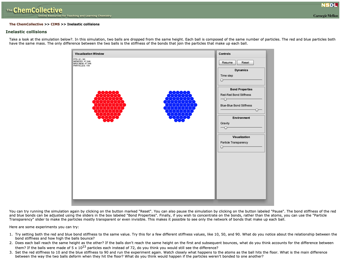 Inelastic Collisions Interactive