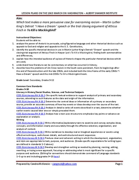 Making the Case for Equality: A Comparison Lesson Plan