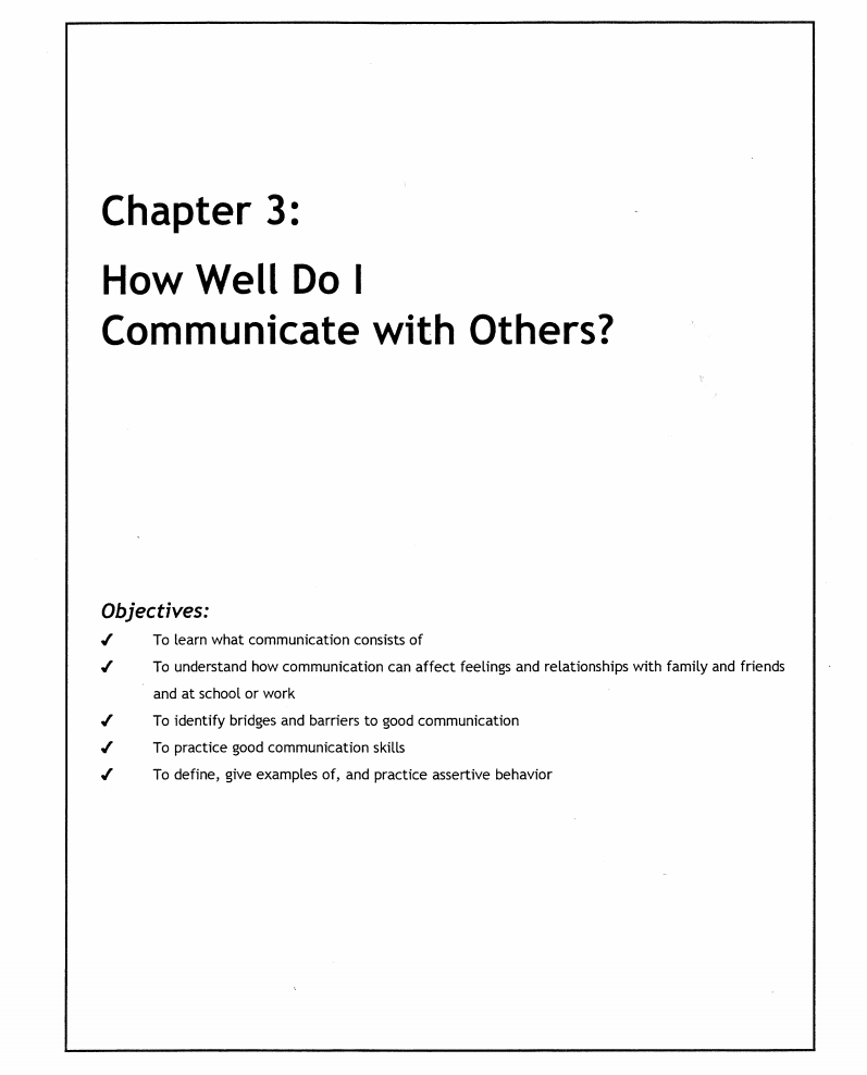 How Well Do I Communicate with Others? Lesson Plan