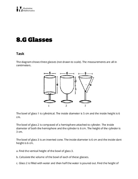 Glasses Lesson Plan