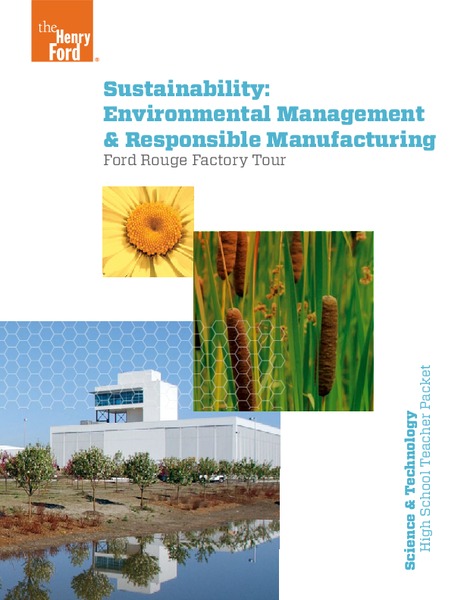 Sustainability: Environmental Management and Responsible Manufacturing Unit Plan