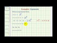 Write Repeated Multiplication Using Exponents (Example) Instructional Video