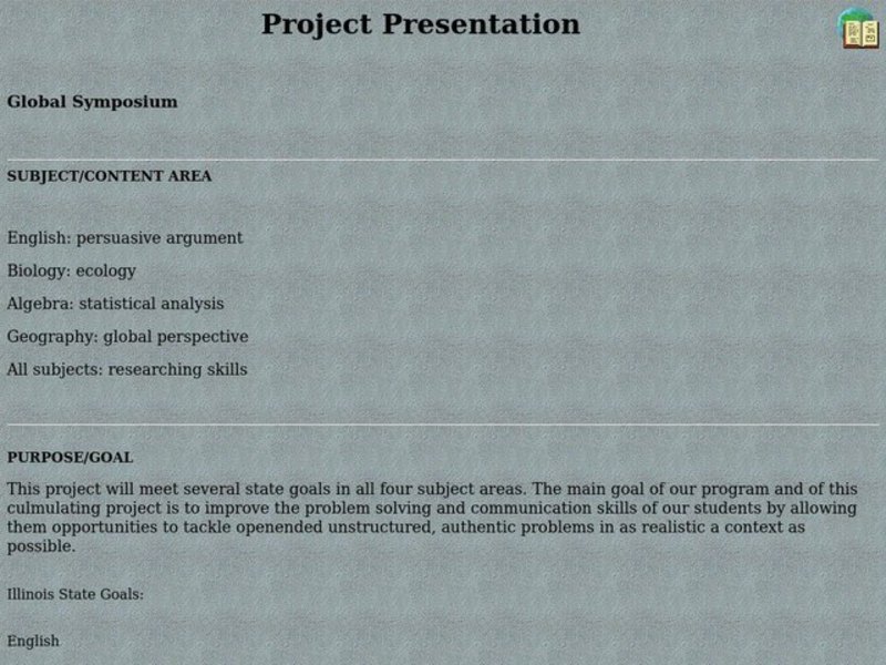 Global Symposium Lesson Plan
