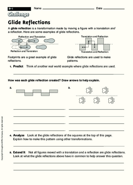 Glide Reflections Worksheet