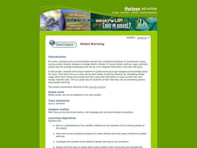 Global Warming Lesson Plan