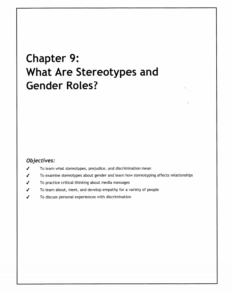 What Are Stereotypes and Gender Roles? Lesson Plan