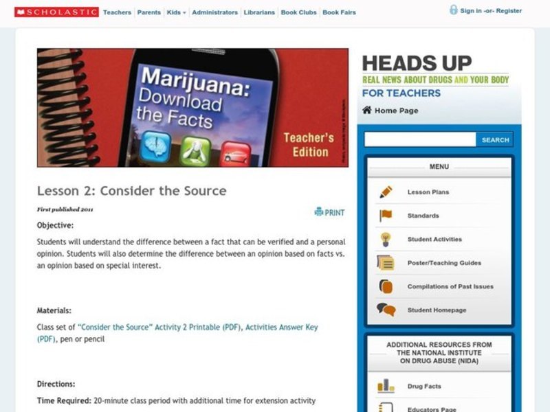 Consider the Source Lesson Plan