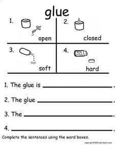 Glue Worksheet