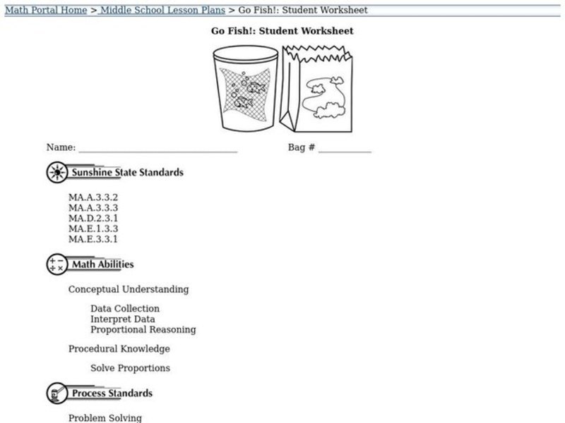 Go Fish! Lesson Plan