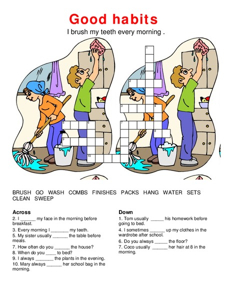 Good Habits Worksheet