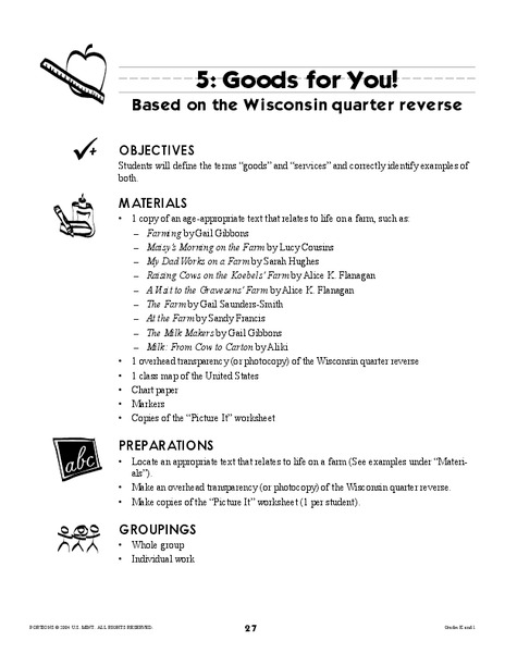 Goods for You! Lesson Plan