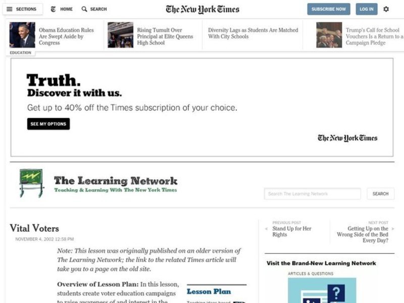 Vital Voters Lesson Plan