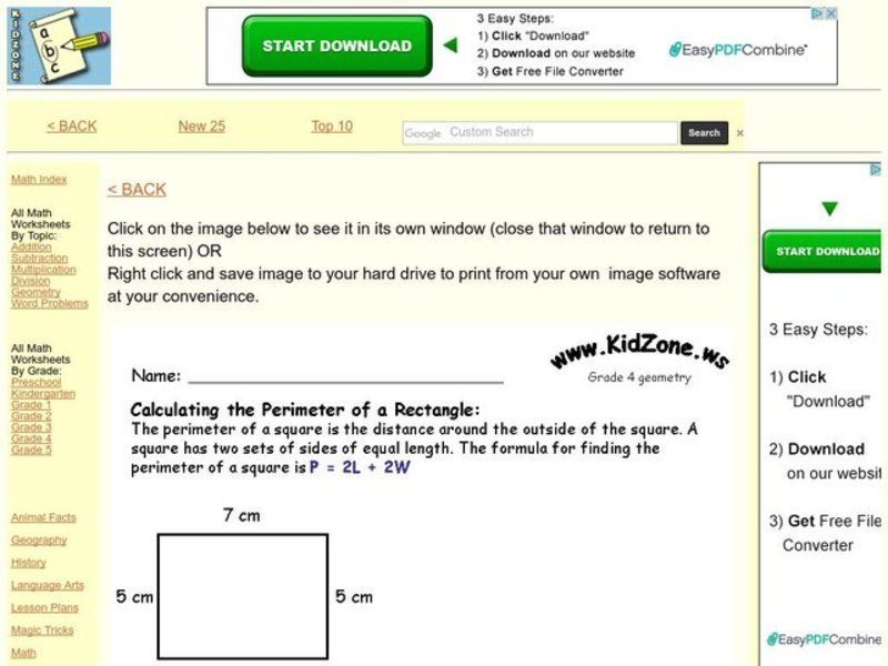 Grade 4 Geometry Worksheet