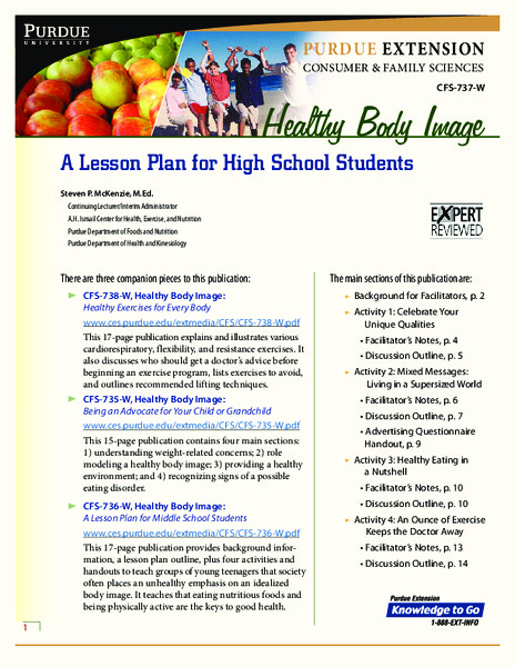 Healthy Body Image: A Lesson Plan for High School Students Unit Plan