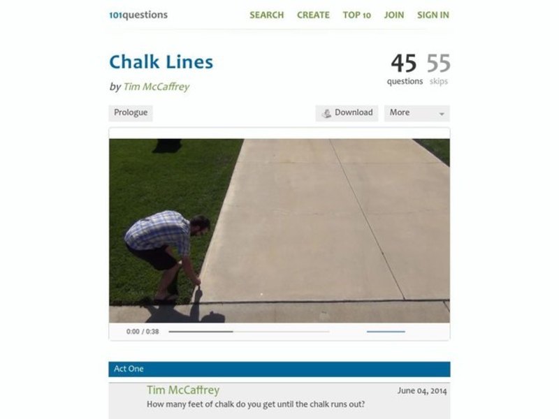 Chalk Lines Activity