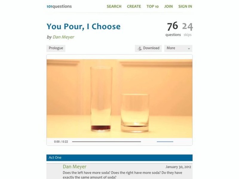 You Pour, I Choose Activity