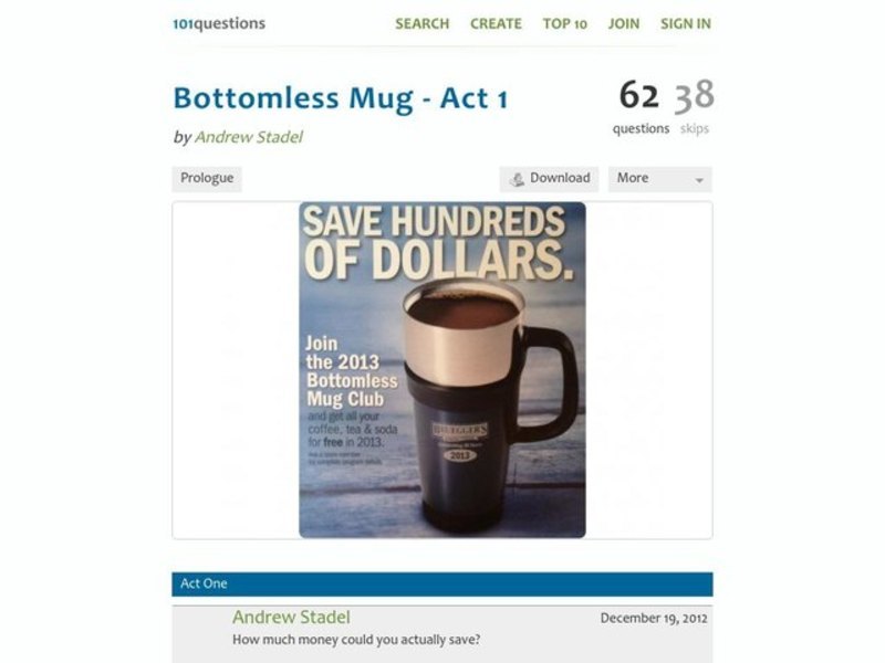 Bottomless Mug Activity