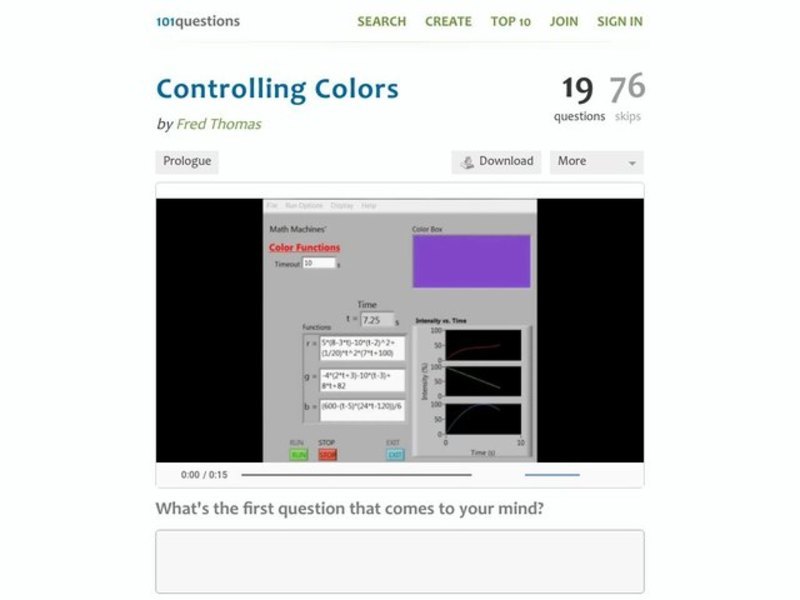 Controlling Colors Activity