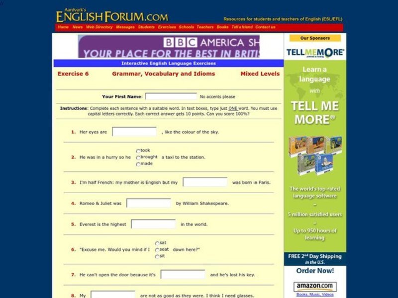 Grammar, Vocabulary and Idioms Interactive
