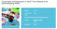 Copyright Infringement or Not? The Debate Over Downloading Music Unit Plan