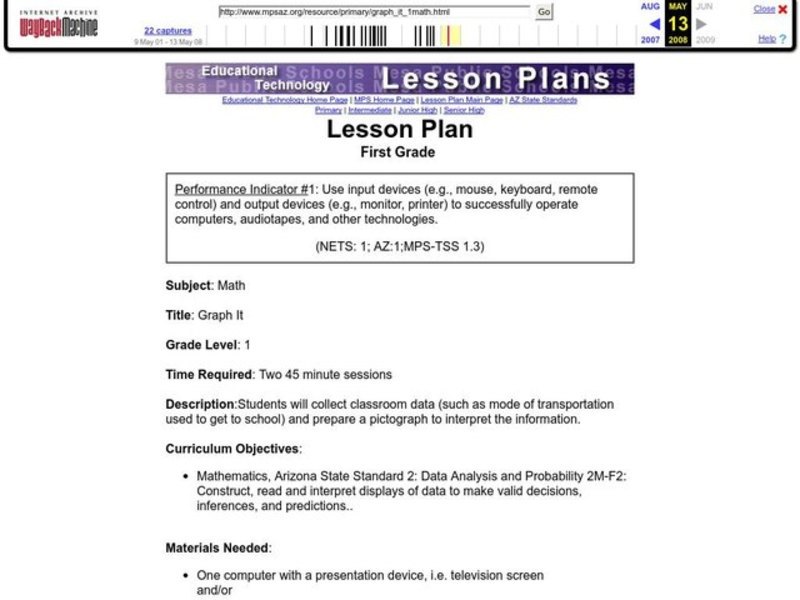 Graph It Lesson Plan