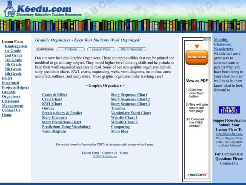 Graphic Organizers Lesson Plan