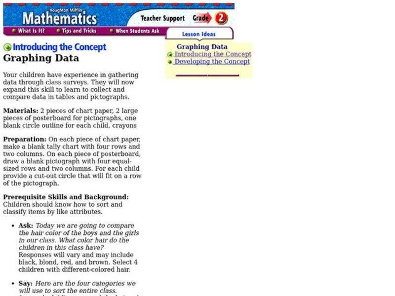 Graphing Data Lesson Plan