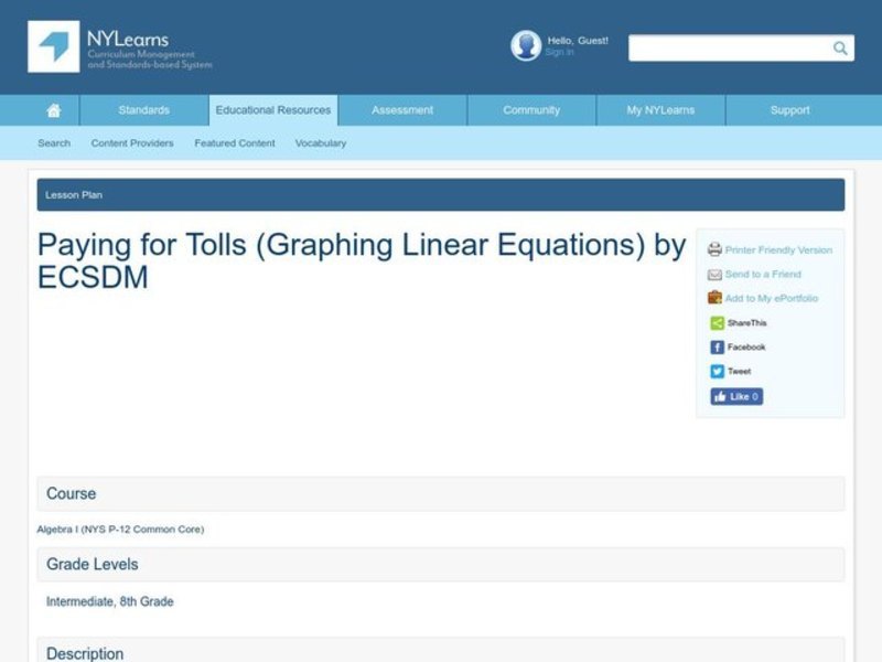 Graphing Linear Equations Lesson Plan