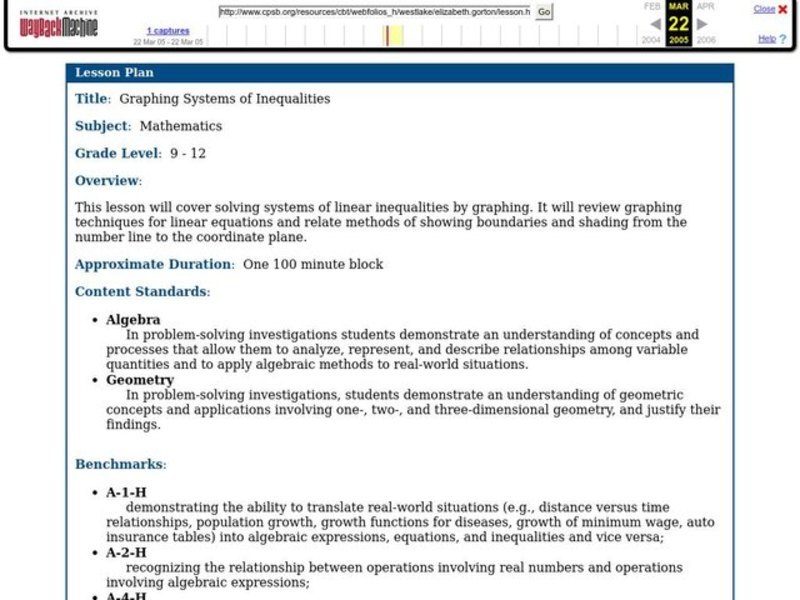 Graphing Systems of Inequalities Lesson Plan