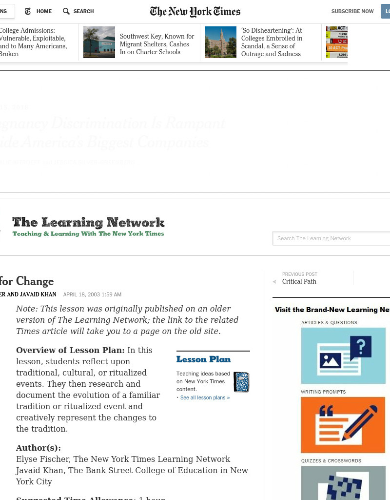 Passion for Change Lesson Plan