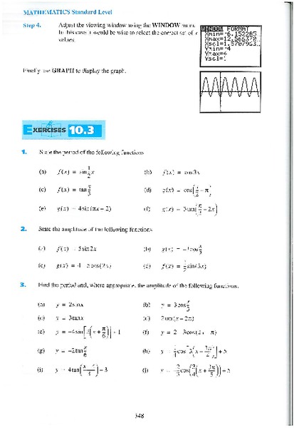 Graphing Trigonometric Functions Worksheet