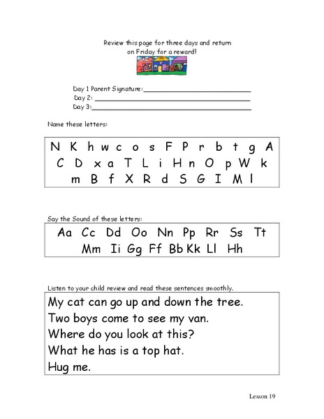 Letter/Word Recognition Activity Sheet Worksheet