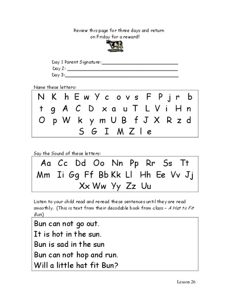Word and Letter Practice Worksheet