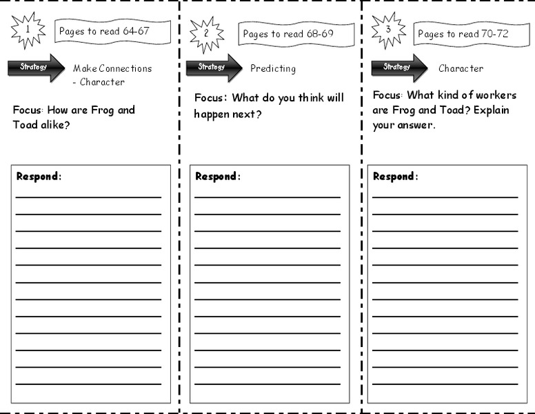 Frog and Toad All Year: comprehension skills Worksheet