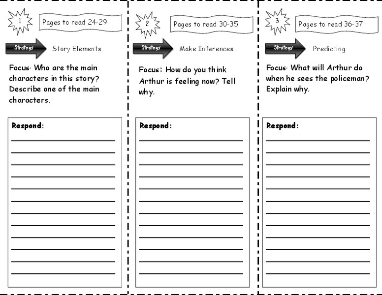 Arthur's Reading Race: comprehension skills Worksheet