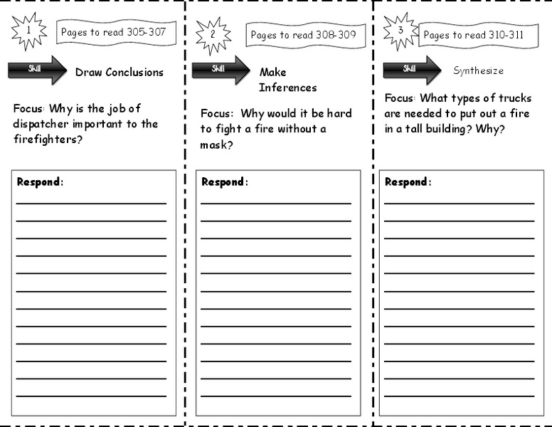 A Trip to the Fire Station: comprehension skills Worksheet