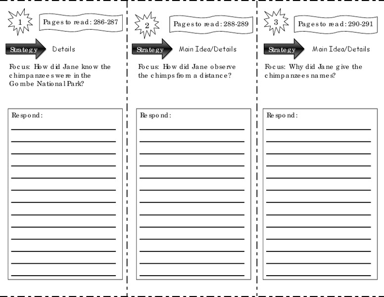 Watching in the Wild: comprehension skills Worksheet